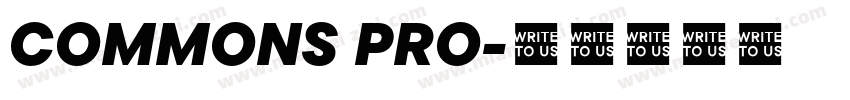 COMMONS PRO字体转换